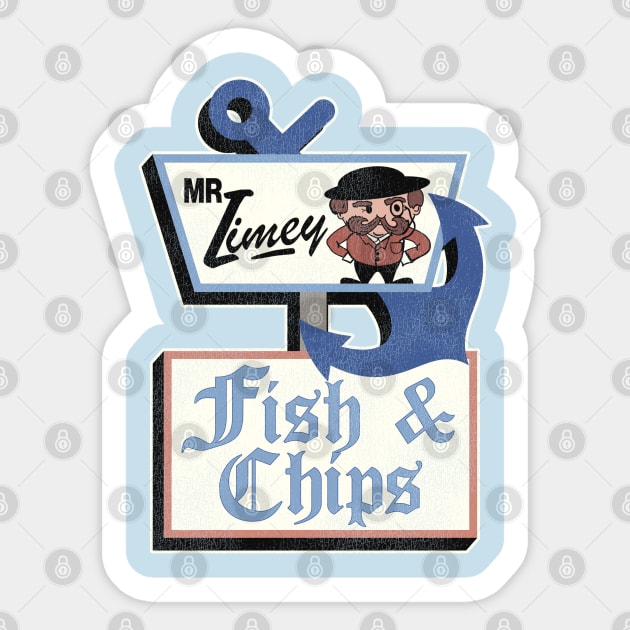 Mr. Limey Fish & Chips Defunct Restaurant Tulsa Oklahoma Sticker by darklordpug